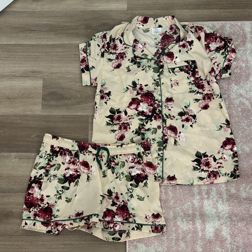Floral Print Pajama Set